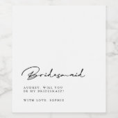 Vorschlag für eine Minimalistische Kalligrafie Weinetikett (Einzelnes Label)