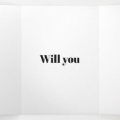 Vorschlag für eine Minimalistische moderne Zollver Dreifach Gefaltete Karte (Innenseite Mitte)