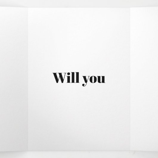 Vorschlag für eine Minimalistische moderne Zollver Dreifach Gefaltete Karte (Innenseite Mitte)