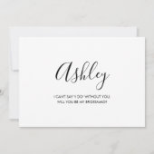 Vorschlag für eine Minimalistische Schwarz-Weiß-Br Einladung (Rückseite)