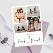 Vorschlag für eine Minimalistische Trauzeugin Foto Einladung