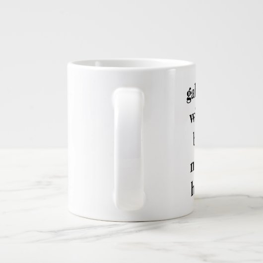 Vorschlag für eine Minimalistische Trauzeugin Pers Jumbo-Tasse (Rückseite)