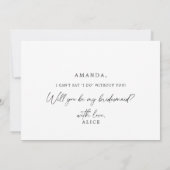 Vorschlag für eine moderne Kalligrafie Einladung (Rückseite)