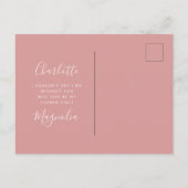 Vorschlag für eine niedliche Bärenblume Ankündigungspostkarte (Rückseite)