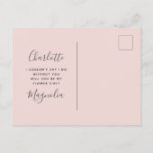 Vorschlag für eine niedliche Fuchsblume Ankündigungspostkarte (Rückseite)