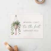 Vorschlag für eine personalisierte botanische Pfla Mitteilungskarte (Vorderseite/Rückseite Beispiel)