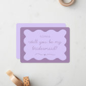 Vorschlag für eine Personalisierte Bridesmaid-Init Mitteilungskarte (Vorderseite/Rückseite Beispiel)