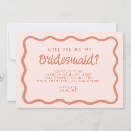 Vorschlag für eine Retro-Pink- und Rotwellbrücke Einladung