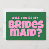 Vorschlag für eine Richtlinie zur Retro-Rosa-Grün- Einladung (Vorderseite)