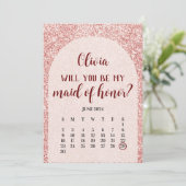 Vorschlag für eine Rose Gold Save the Date Trauzeu Einladung (Stehend Vorderseite)
