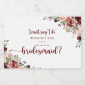 Vorschlag für eine Rustikal-Sommerblütenüberbrücku Schaumweinetikett (Einzelnes Label)