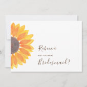 Vorschlag für eine Rustikale Sonnenblume Einladung (Vorderseite)