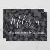 Vorschlag für eine schöne schwarze Marmorbrücke Einladung (Vorne/Hinten)