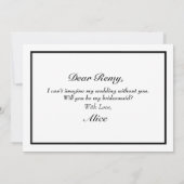 Vorschlag für eine Schwarz-weiße Großraumjacke Einladung (Rückseite)