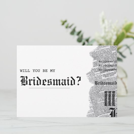 Vorschlag für eine schwarz-weiße Meerjungfrau Karte (Stehend Vorderseite)