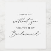 Vorschlag für eine schwarze Kalligrafie Weinetikett (Einzelnes Label)