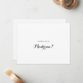 Vorschlag für eine spanische Bridesmaid Mitteilungskarte (Vorderseite/Rückseite Beispiel)