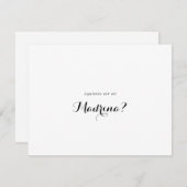 Vorschlag für eine spanische Bridesmaid Mitteilungskarte (Vorne/Hinten)