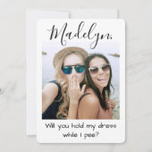 Vorschlag für eine Textübersetzung/Trauzeugin Foto Einladung (Vorderseite)