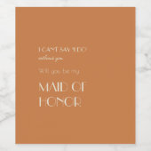 Vorschlag für eine Trauzeugin "Autumn Boho Deko Te Weinetikett (Einzelnes Label)