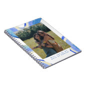 Vorschlag für eine Trauzeugin des abstrakten blaue Notizblock (Rechte Seite)