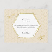 Vorschlag für eine Trauzeugin für Honigbienen Einladungspostkarte (Rückseite)