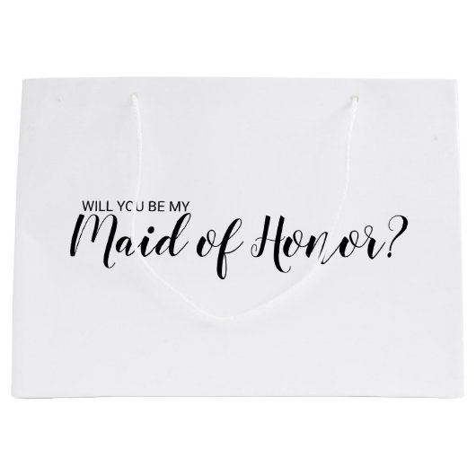 Vorschlag für eine Trauzeugin Neuer Vorschlag Große Geschenktüte (Vorderseite)