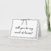 Vorschlag für eine Trauzeugin von Hand gezeichnet Karte (Vorderseite)