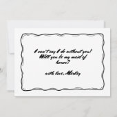 Vorschlag für eine Trauzeugin von "Whimsical Ribbo Einladung (Rückseite)