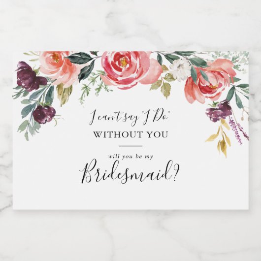 Vorschlag für eine tropisch-farbenfrohe Sommerüber Schaumweinetikett (Einzelnes Label)