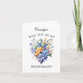 Vorschlag für eine Vintage Blaue Wildblume Einladung