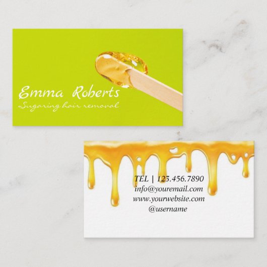 Vorschlag für eine Visitenkarte zur Haarentfernung (Vorne/Hinten)