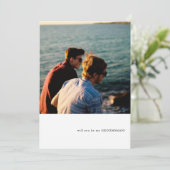 Vorschlag für einen einfachen Foto-Trauzeuge Einladung (Stehend Vorderseite)