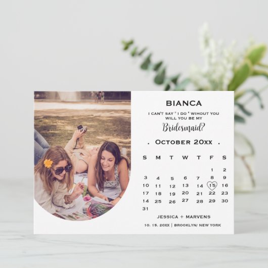 Vorschlag für einen eleganten Kalligrafiekalender Einladung (Stehend Vorderseite)