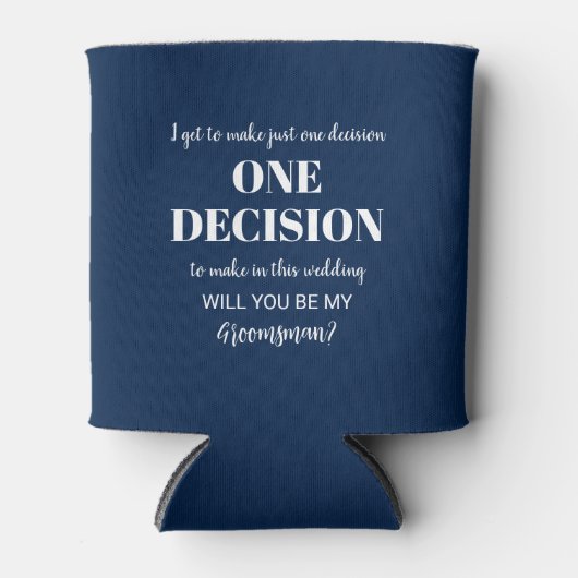 Vorschlag für einen eleganten und lustigen Trauzeu Dosenkühler (Vorderseite)