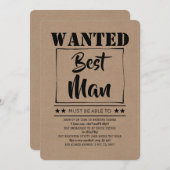 Vorschlag für einen Fun Trauzeuge Trauzeuge Einladung (Vorne/Hinten)