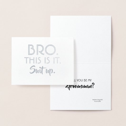 Vorschlag für einen lustigen Trauzeuge - das ist e Folienkarte (Anzeige)