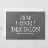 Vorschlag für einen lustigen Trauzeuge oder Trauze Einladung (Vorderseite)