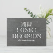 Vorschlag für einen lustigen Trauzeuge oder Trauze Einladung (Stehend Vorderseite)