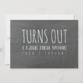 Vorschlag für einen lustigen Trauzeuge oder Trauze Einladung (Vorderseite)