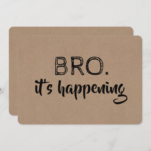 Vorschlag für einen lustigen Trauzeuge oder Trauze Einladung (Vorne/Hinten)