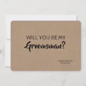 Vorschlag für einen lustigen Trauzeuge oder Trauze Einladung (Rückseite)