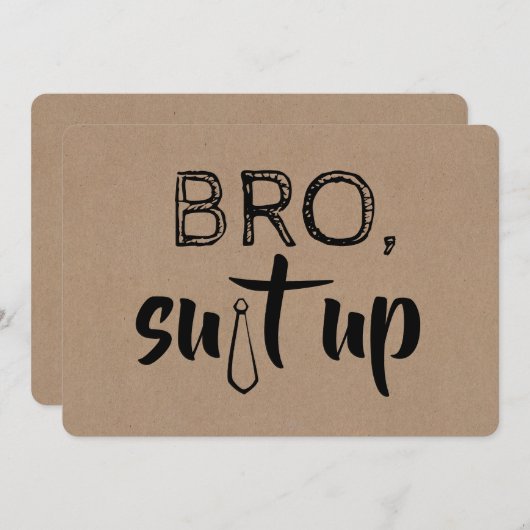 Vorschlag für einen lustigen Trauzeuge oder Trauze Einladung (Vorne/Hinten)