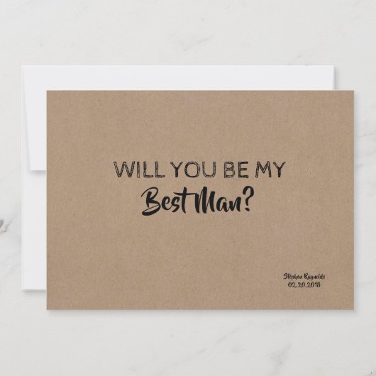 Vorschlag für einen lustigen Trauzeuge oder Trauze Einladung (Rückseite)