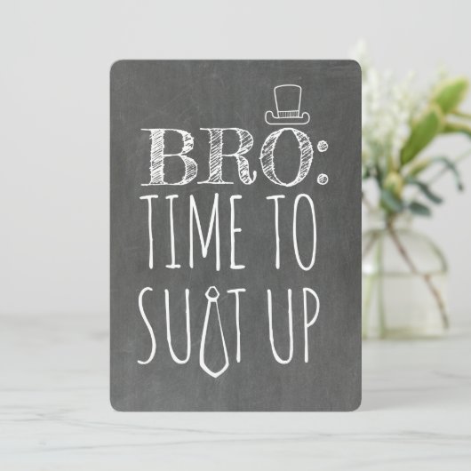 Vorschlag für einen lustigen Trauzeuge oder Trauze Einladung (Stehend Vorderseite)