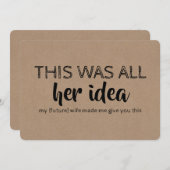 Vorschlag für einen lustigen Trauzeuge oder Trauze Einladung (Vorne/Hinten)