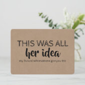 Vorschlag für einen lustigen Trauzeuge oder Trauze Einladung (Stehend Vorderseite)