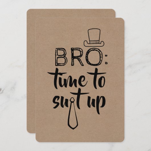 Vorschlag für einen lustigen Trauzeuge oder Trauze Einladung (Vorne/Hinten)