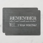 Vorschlag für einen lustigen Trauzeuge oder Trauze Einladung (Vorne/Hinten)