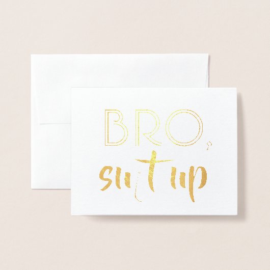 Vorschlag für einen lustigen Trauzeuge oder Trauze Folienkarte (Vorderseite mit Umschlag)